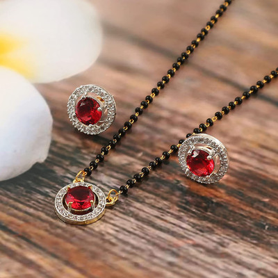 Opus Gems Alloy Gold-plated Black Jewellery Set(Pack of 3)