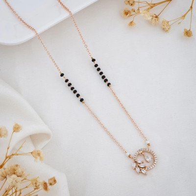 jiyajewels pink daimond mangalsutra Brass Mangalsutra