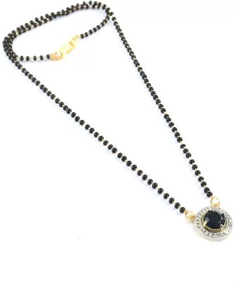 Charms Captivating One Stone Diamond Mangalsutra Alloy Mangalsutra