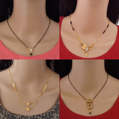 Dency Daily Wear Brass Gold Plated Mangalsutra For Women and Girls Brass Mangalsutra