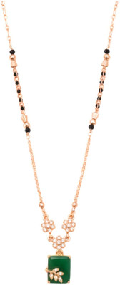 RKB SALES Rose Gold crystal Mangalsutra Alloy Mangalsutra