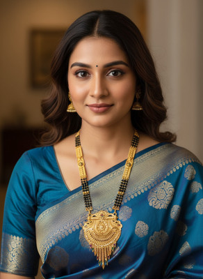 Rohit Fashion Trending Micro Gold Plated Matte Mangalsutra for Daily Wear Brass Mangalsutra