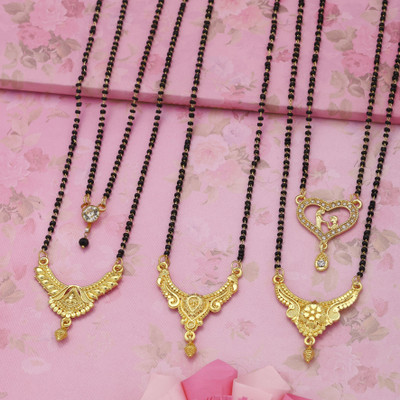 BELLADOR combo of 5 Brass Mangalsutra