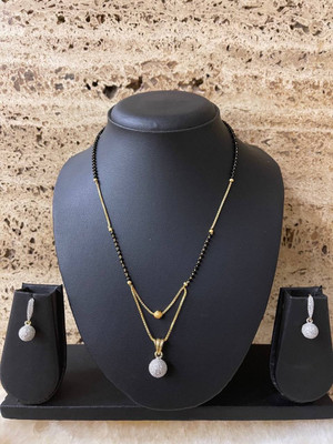 JETWAL Alloy Gold-plated White Jewellery Set(Pack of 3)
