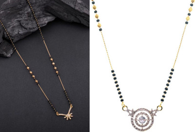 Temora Diamond Short Mangalsutra Brass Mangalsutra