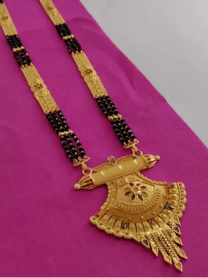 TKRB SALES New Beautiful Trending Gold Pleated Heavy For Women Brass Mangalsutra