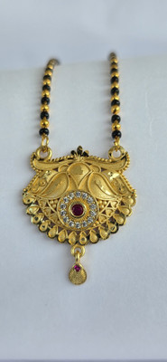 shineandserve Traditional Design Gold Plated Anti-Tarnishing Bridal Jewelry Alloy Mangalsutra