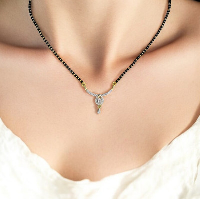 JETWAL Beautiful and Trending Latest Design 18 Inch Short Mangalsutra for Women Alloy Mangalsutra