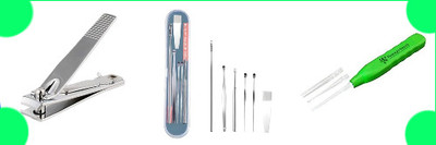 BZILO COMBO EARTOOL WAX CLEANER AND EARPICK AND NAIL CUTTER L_3(1 g, Set of 1)