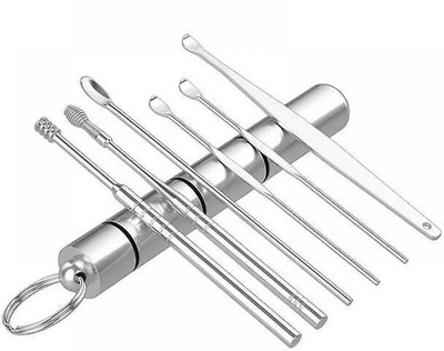 asija makeovers High quality 6 PCS Ear Cleansing Tool Set with Keychain Box(6 ml, Set of 6)