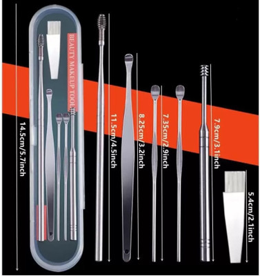 HIGHGLAM Ear Wax Cleaner Earwax Remover Stick Set(Pack of 1) (6 Pcs)(36 g, Set of 6)