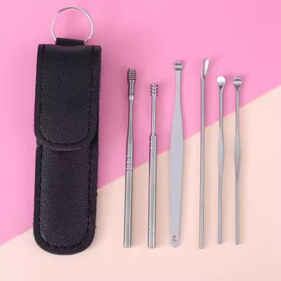 SCABIOSA New 6Pcs Earwax Removal Tool Pick Digging Artifact Earpick Cleaning Kit(40 g, Set of 1)