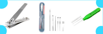 BZILO COMBO EARTOOL WAX CLEANER AND EARPICK AND NAIL CUTTER L_152(1 g, Set of 1)