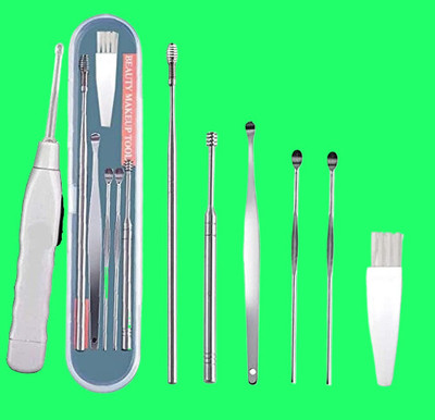 BZILO Ear Cleaner Tool Set with Flashlight Storage Box Ear Wax Remover Tool Kit A_28(1 g, Set of 1)