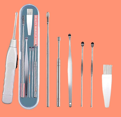 BZILO Ear Cleaner Tool Set with Flashlight Storage Box Ear Wax Remover Tool Kit A_30(1 g, Set of 1)