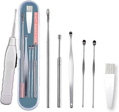 YLDZ 6 Pcs Ear Pick with Earwax Removal Kit and 1 Flash Light Ear Cleansing Tool Set(10 ml, Set of 1)