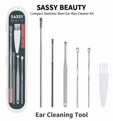 sassy beauty Stainless Steel Ear Wax Cleaner – Gentle & Non-Irritating(20 g, Set of 6)