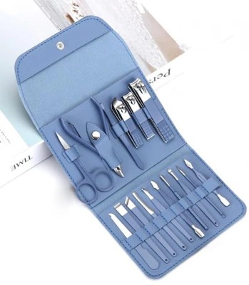 FROXY CARTS 16 in 1 Professional Manicure Kit Household Facial Nail Clipper Kit (Blue)