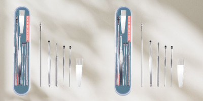 BZILO TWO PIECES Stainless Steel Ear Wax Remover Tool Kit with Box Wax Removal K_3(2 g, Set of 2)