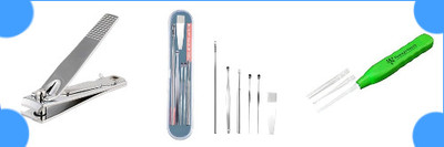 BZILO COMBO EARTOOL WAX CLEANER AND EARPICK AND NAIL CUTTER L_129(1 g, Set of 1)