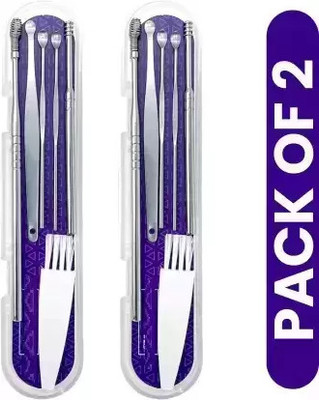 Taxila Ear Cleaning Tools kit Stick Reusable Ear Wax Cleaner Tool Set of 2(1 ml, Set of 6)