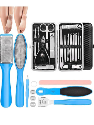 NIGRIFIX Professional Manicure Set Pedicure Tools Stainless Steel Foot Care Foot File(300 g, Set of 23)