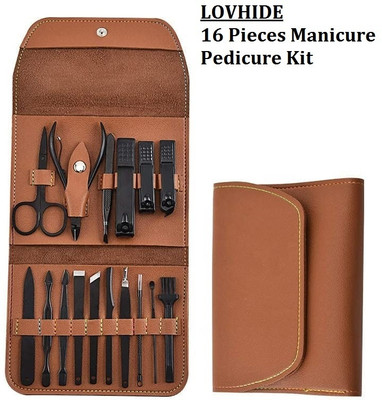 LOVHIDE 16 IN 1 Manicure Pedicure Tools Set With Acne needle, Blackhead Tool(200 g, Set of 1)