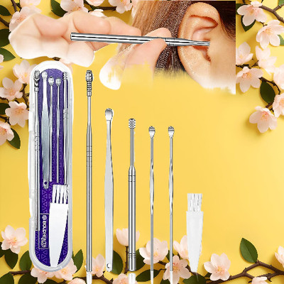 BZILO Stainless Steel Ear Wax Remover Tool Kit with a Storage Box Ear Wax Removal G_5(1 g, Set of 1)