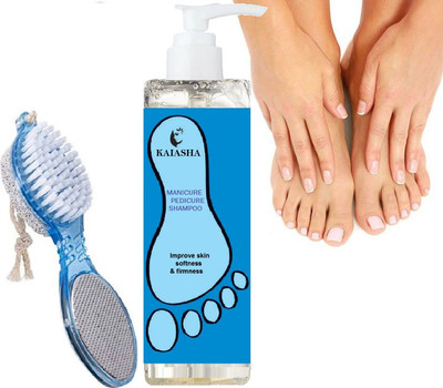 KAIASHA Manicure Shampoo Smooth skin for a beautiful feet 4-in-1 pedicure foot scrubber(220 ml, Set of 2)