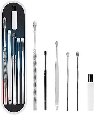 BIGBALIST 6 Pcs Professional Earwax Remover Kit Includes - Cleaning Brush & Storage Box(36 g, Set of 1)