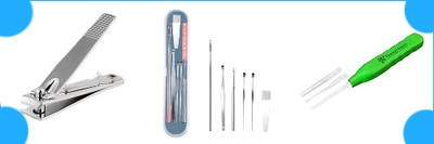 BZILO COMBO EARTOOL WAX CLEANER AND EARPICK AND NAIL CUTTER L_10(1 g, Set of 1)