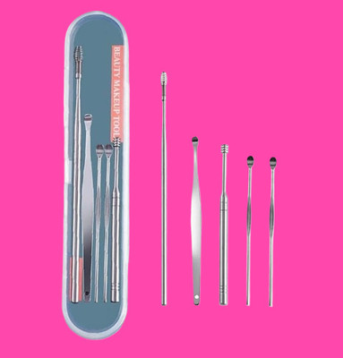 BZILO Stainless Steel Ear Wax Remover Tool Kit with a Storage Box Ear Wax Removal I50(1 g, Set of 1)