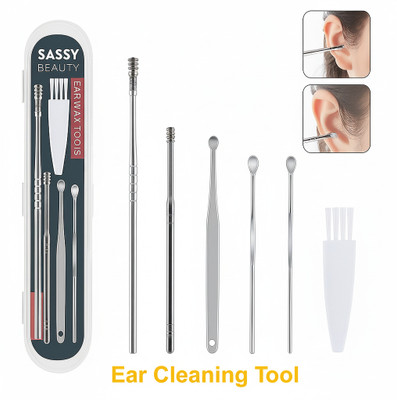 sassy beauty Portable Ear Cleaner Tool Set – Safe for Ear Canal(20 g, Set of 6)