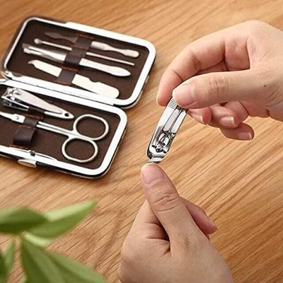 PAOUD 7 pieces in 1 package Nail Clipper Kit Utility Manicure Set Tools(0.3 g, Set of 7)