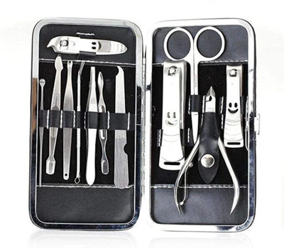 ROSE&SKULL Manicure Pedicure 16 Tools Set Nail Clippers, Leather Case (250 g, Set of 16)(1 ml, Set of 16)