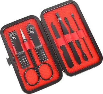 angelie 7 Pieces Nail Clippers Beauty Nail Tool Manicure Set with Leather Case(60 ml, Set of 1)