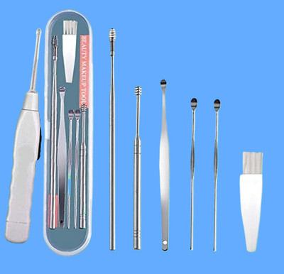 BZILO Ear Cleaner Tool Set with Flashlight Storage Box Ear Wax Remover Tool Kit A_11(1 g, Set of 1)