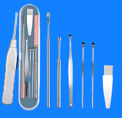 BZILO Ear Cleaner Tool Set with Flashlight Storage Box Ear Wax Remover Tool Kit A_22(1 g, Set of 1)