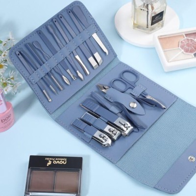 SCABIOSA 16 in 1 Manicure Kit Professional Nail Kit For Pedicure & Manicure (Blue)(250 g, Set of 16)