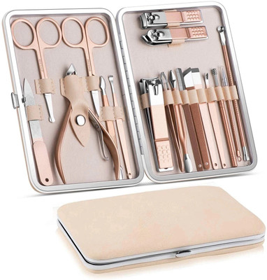 Selquix 18 in 1 Stainless Steel Manicure Kit, Nail Cutter Set, Manicure Pedicure Kit(320 g, Set of 18)