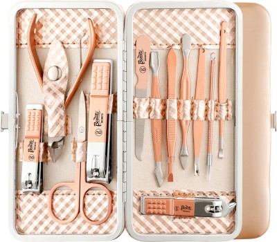 Beaute Secrets Professional Nail Care kit Manicure Grooming Set with Travel Case(Rose Gold)(12, Set of 12)