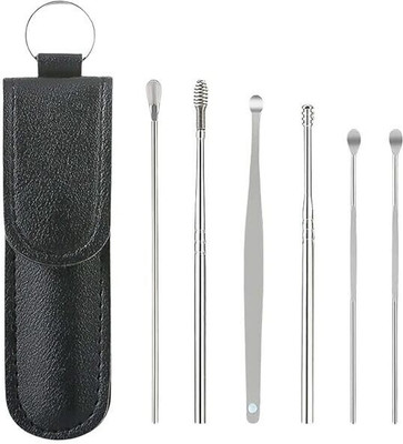 SAVORBIT Ear Wax Cleaning Tools Kit Set With Leather Pouch(6 ml, Set of 6)