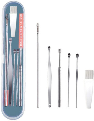 BZILO Stainless Steel Ear Wax Remover Tool Kit And a Storage Box Ear Wax Removal K_55(1 g, Set of 1)