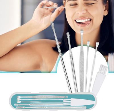 Ankev 6 Pcs Professional Earwax Remover Kit Includes - Cleaning Tools & Storage Box(30 g, Set of 1)