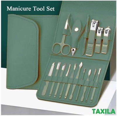 Taxila Manicure Set Nail Clipper Kit - 16 Pieces Stainless Steel Manicure Kit_002