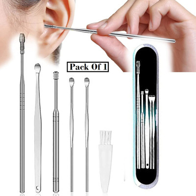 FlyTouch 6Psearwax Removal Cleaning Kit,Safe Tool,Easy To Use,Painless With Storage Box(30 g, Set of 6)