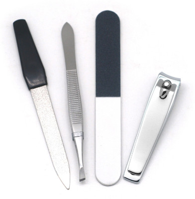 Basicare MANICURE SET 4PCS WITH POUCH(4, Set of 1)