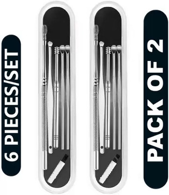 Jus’Be U 6 Pcs Professional Earwax Remover Kit Includes - Cleaning Brush & Storage Box(70 g, Set of 2)