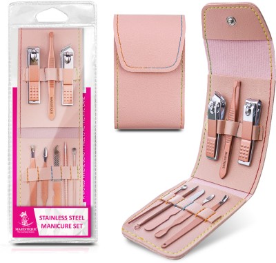 MAJESTIQUE Manicure and Pedicure Set, Nail Clippers Kit & Cuticle Cleaning -8Pcs/Multicolor(8 ml, Set of 8)