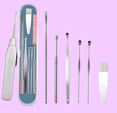 BZILO Ear Cleaner Tool Set with Flashlight Storage Box Ear Wax Remover Tool Kit A_40(1 g, Set of 1)